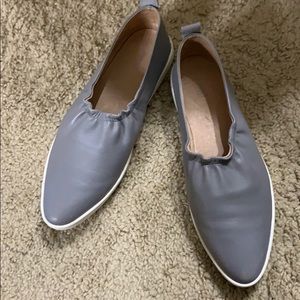 PureJill J Jill Gray Leather Pointed Toe Slip-ons